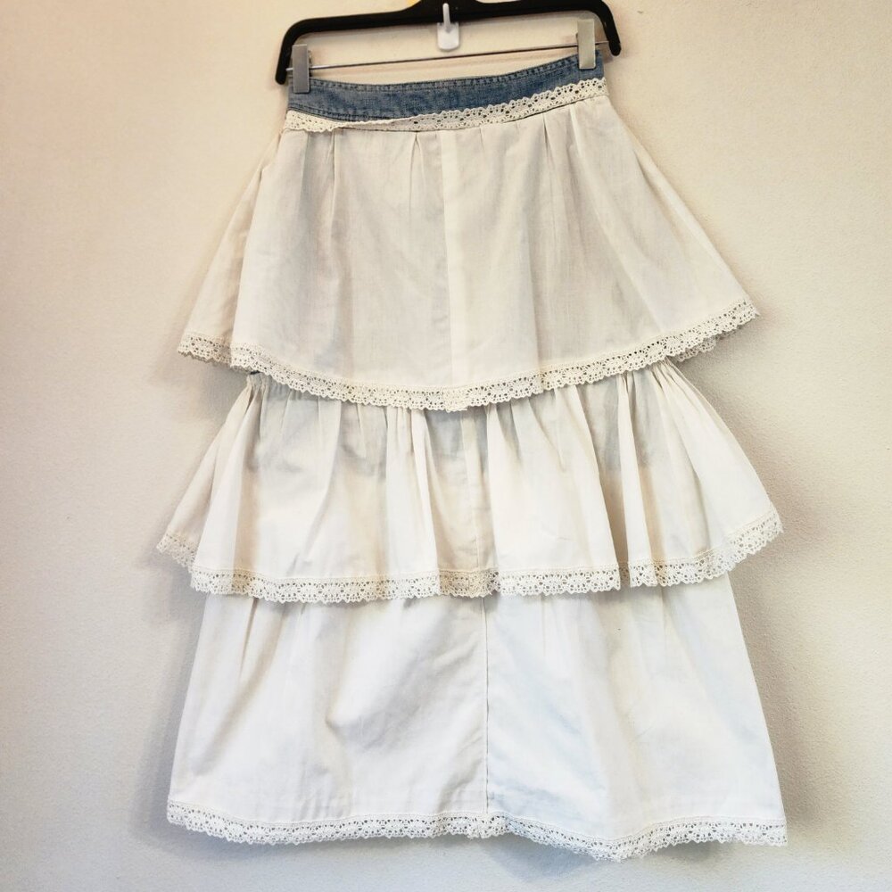 Floral White Midi Skirt - Picture 10 of 16